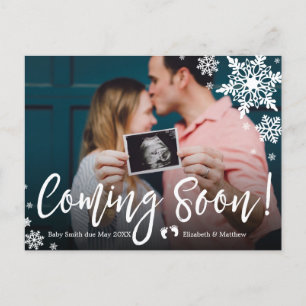 Postale Faire-part Bientôt une photo d'annonce de grossesse sur carte