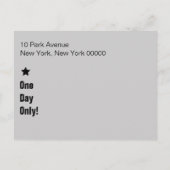 Postale Faire-part Billet Pour S'Amuser Enregistrer La Date Carte Pos (Dos)