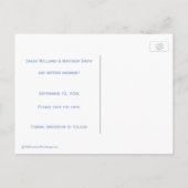 Postale Faire-part Blue Fairytale Wedding Enregistrer la date Carte p (Dos)