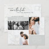 POSTALE FAIRE-PART BOÎTES EN MARBRE ENREGISTRER LA CARTE DE DATE (Devant / Derrière)