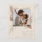 Postale Faire-part Budget Boho Photo Mariage Carte de Save the Date (Devant)