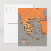 Postale Faire-part Carte ancienne des comtés de Grèce (Devant / Derrière)