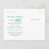 Postale Faire-part Carte d'anniversaire de destination Enregistrez la (Dos)