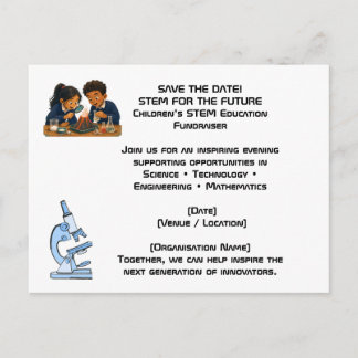 Postale Faire-part Carte d'annonce de collecte de fonds pour l'éducat