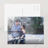 Postale Faire-part Carte d'annonce de grossesse avec photo (Devant / Derrière)