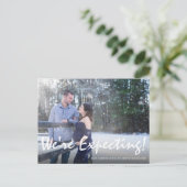 Postale Faire-part Carte d'annonce de grossesse avec photo (Debout devant)