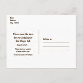 Postale Faire-part Carte d'annonce de mariage de grange rustique Coun (Dos)