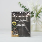 Postale Faire-part Carte d'annonce de mariage rustique Country Wester (Debout devant)