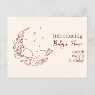 Postale Faire-part Carte d'annonce de naissance de nouveau-né