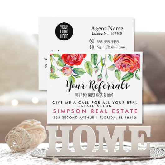 Postale Faire-part carte d'annonce de recommandations pour l'immobili