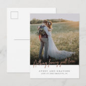 Postale Faire-part Carte d'annonce d'élopement (Devant / Derrière)