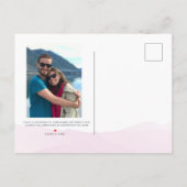 Postale Faire-part Carte d'aquarelle à date, rose (Dos)