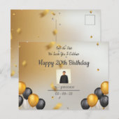 Postale Faire-part Carte de annonce Joyeux Anniversaire (Devant / Derrière)