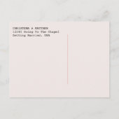 Postale Faire-part Carte de bibliothèque Enregistrez la date carte po (Dos)