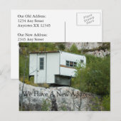 Postale Faire-part Carte de changement d'adresse amusante - Camper lo (Devant / Derrière)