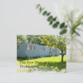 Postale Faire-part Carte de changement d'adresse : Double Long (Debout devant)