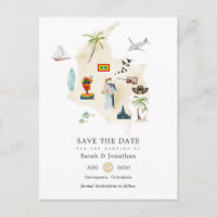 Carte de Colombie Destination Mariage à Cartagena
