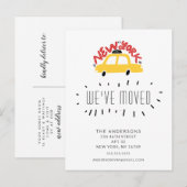 Postale Faire-part Carte de déclaration de déménagement fun New York  (Devant / Derrière)