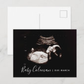 Postale Faire-part Carte de déclaration de grossesse Échographie (Devant / Derrière)