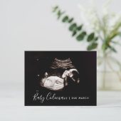 Postale Faire-part Carte de déclaration de grossesse Échographie (Debout devant)