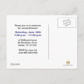 Postale Faire-part Carte de déclaration de remise de diplôme argent b (Dos)