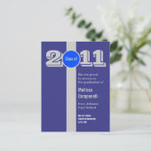 Postale Faire-part Carte de déclaration de remise de diplôme argent b (Debout devant)