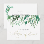 Postale Faire-part Carte de demande de témoin de mariage (Devant / Derrière)