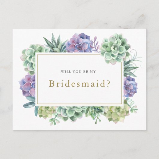 Postale Faire-part carte de demande demoiselle d'honneur (Devant)