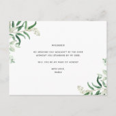 Postale Faire-part Carte de demande d'honneur de demoiselle d'honneur (Dos)