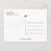 Postale Faire-part Carte de Destination de Mariage avec Date (Dos)