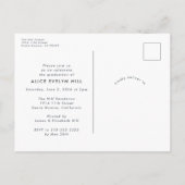 Postale Faire-part Carte de fin d'études à double cadre (Dos)