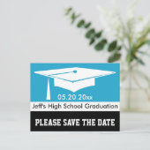 Postale Faire-part Carte de graduation moderne rétro (Debout devant)