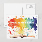 Postale Faire-part Carte de lancement de livre personnalisable (Devant / Derrière)