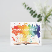 Postale Faire-part Carte de lancement de livre personnalisable (Debout devant)