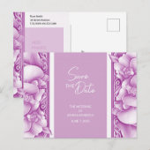 Postale Faire-part Carte de mariage aux orchidées ornementale (Devant / Derrière)