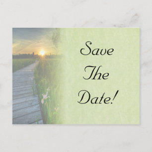 Postale Faire-part Carte de mariage coucher de soleil Save The Date