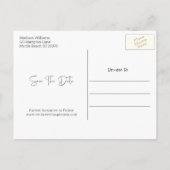 Postale Faire-part Carte de mariage de vaches pour annoncer la date d (Dos)