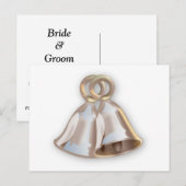 Postale Faire-part Carte de mariage Double Wedding Bells Sauvegarder  (Devant / Derrière)