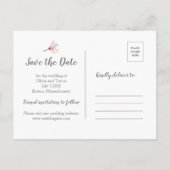 Postale Faire-part Carte de mariage Fleurs de cerisier roses Sakura S (Dos)