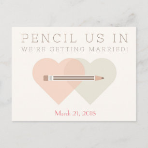 Postale Faire-part Carte de mariage 'Sauver la date'