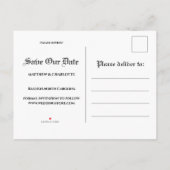 Postale Faire-part Carte de mariage Save the Date Journal (Dos)