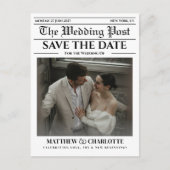 Postale Faire-part Carte de mariage Save the Date Journal (Devant)