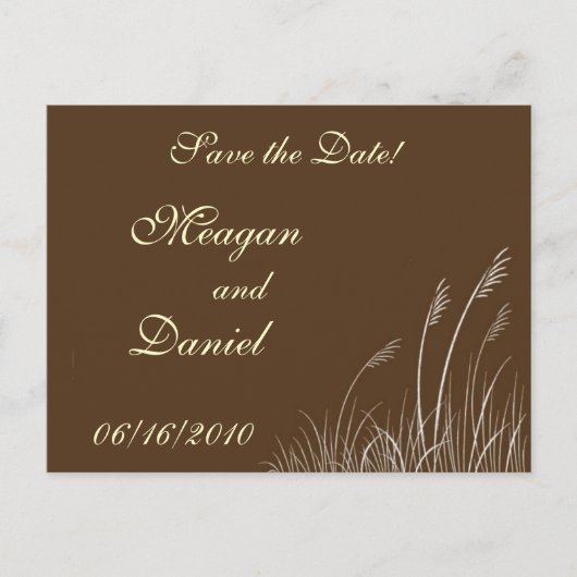 Postale Faire-part Carte de mariage Sea Oats (Devant)