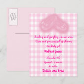 Postale Faire-part carte de naissance bébé (Devant / Derrière)