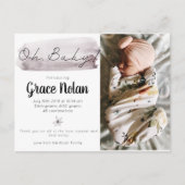 Postale Faire-part Carte de naissance de bébé fille (Devant)