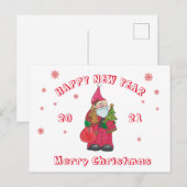 Postale Faire-part Carte de Noël 2021 (Devant / Derrière)