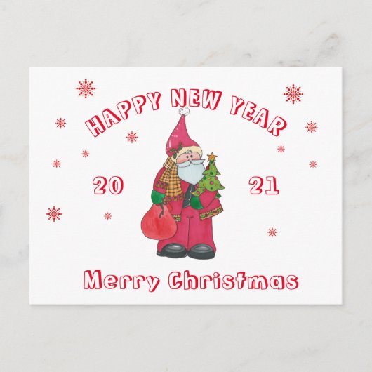 Postale Faire-part Carte de Noël 2021 (Devant)