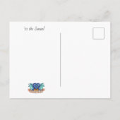 Postale Faire-part Carte de Noël bleue (Dos)