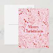 Postale Faire-part Carte de Noël élégante et brillante (Devant / Derrière)