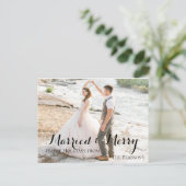 Postale Faire-part Carte de Noël pour jeunes mariés (Debout devant)
